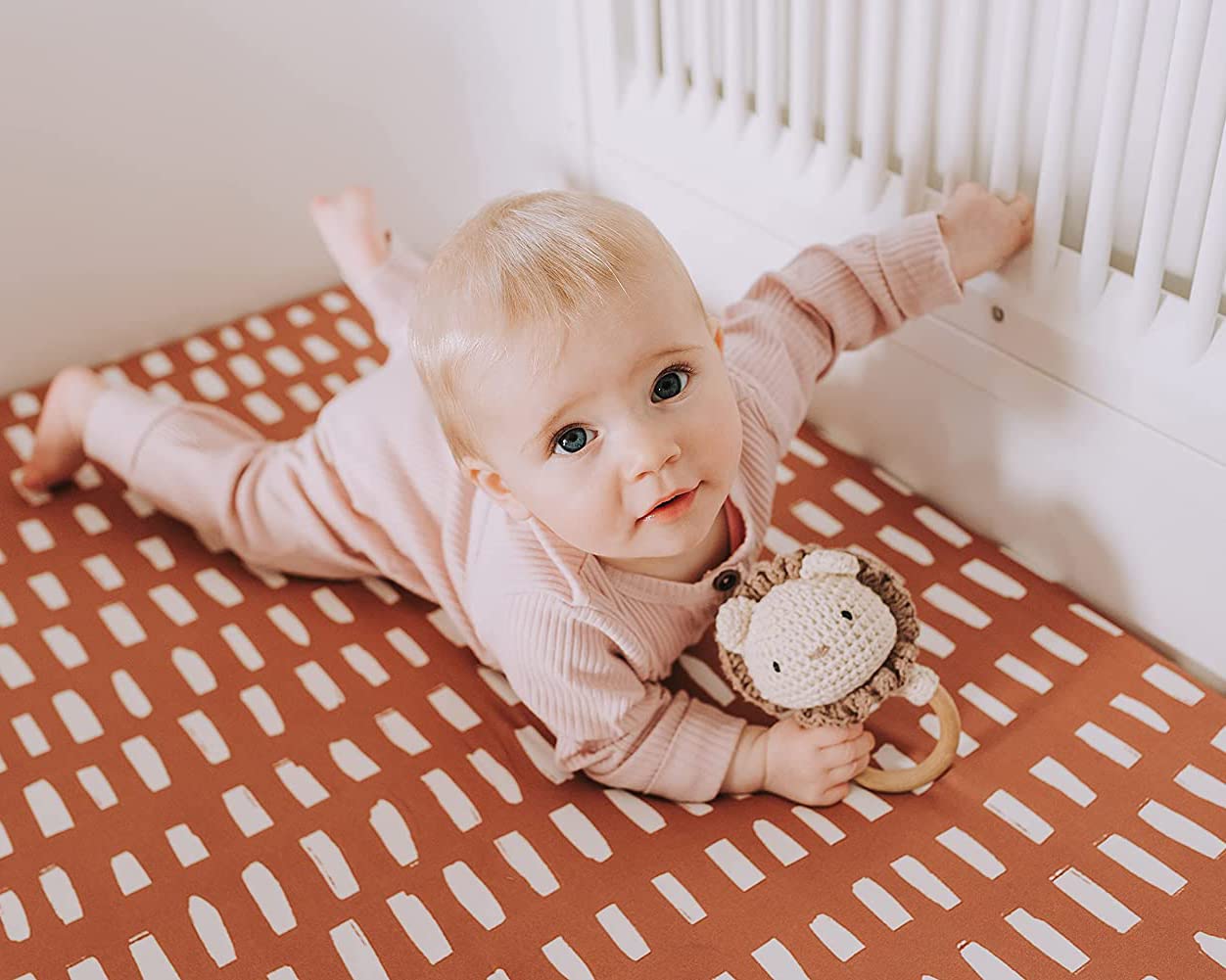 Crib Sheets Neutral - Fitted Baby Crib Sheets Bed for Girl Boy - 2 Pack Standard & Toddler Mattress (Safari Adventure) - Buttery Soft Organic Cotton Blend