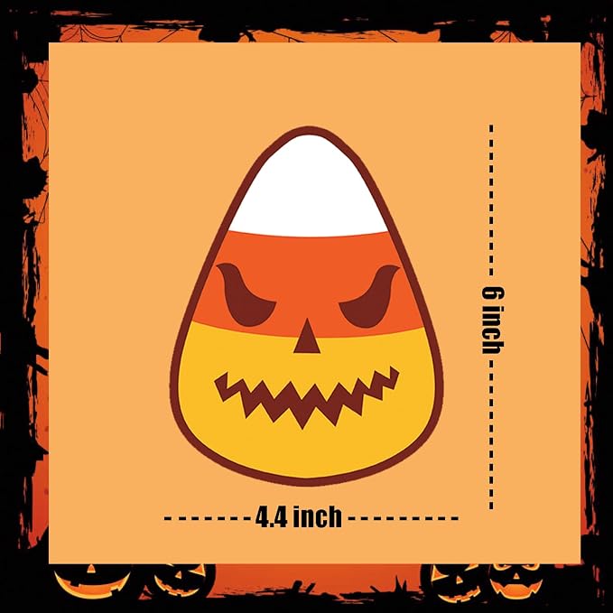 48 Pcs Candy Corn Cutouts Halloween Paper Cut-Outs Candy Corn Bulletin Board
