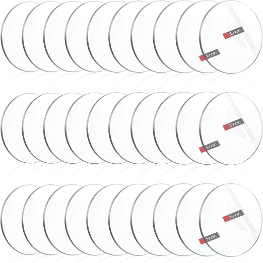Enoin 30pcs 3 Inch Clear Acrylic Sheets Plexiglass Sheet 1/16 Inch Thick Disc