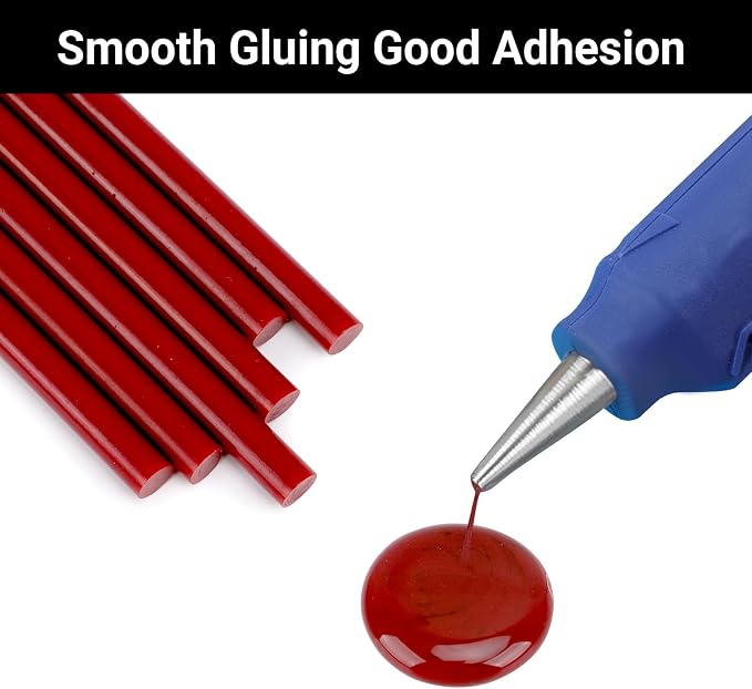 72 Pack Red Hot Glue Sticks Bulk, 0.27x4 Mini Wax Sticks