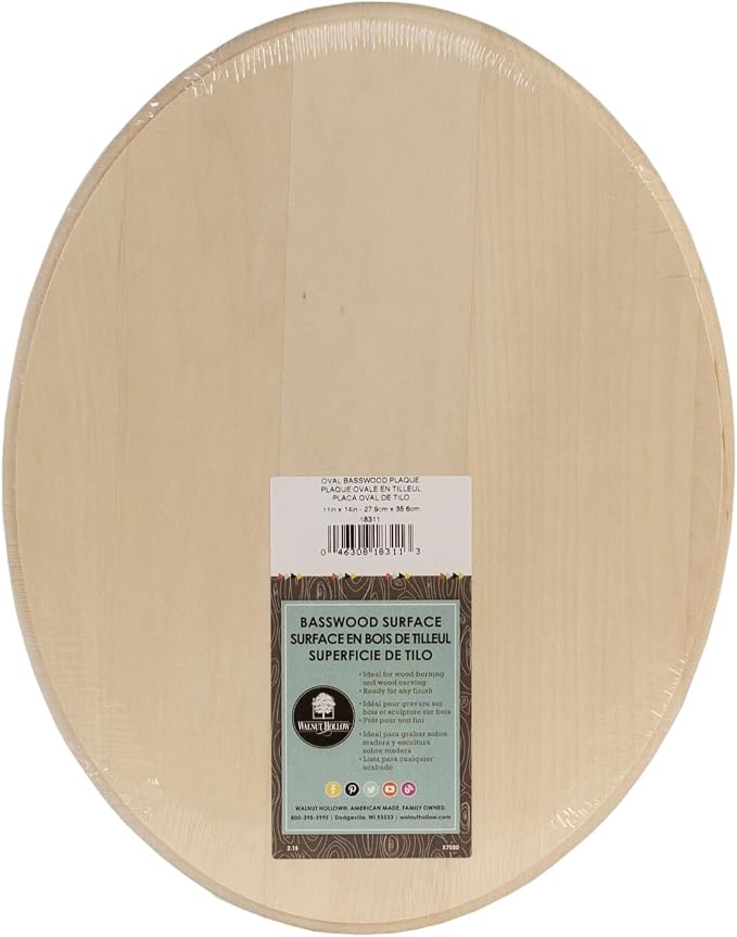 MICHAELS Basswood Oval Plaque by Make Market®