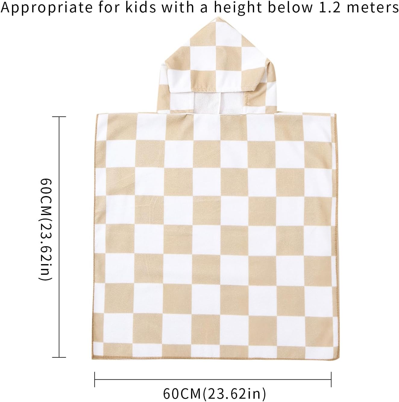 Toddler & Kids Hooded Bath & Beach Towel - Microfiber Wearable Poncho for Bathroom, Pool, Beach