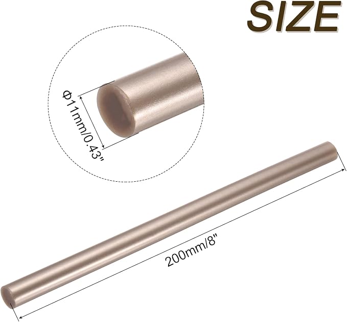 uxcell Mini Hot Glue Sticks for Glue Gun 11mm x 200mm Champagne Gold 12pcs