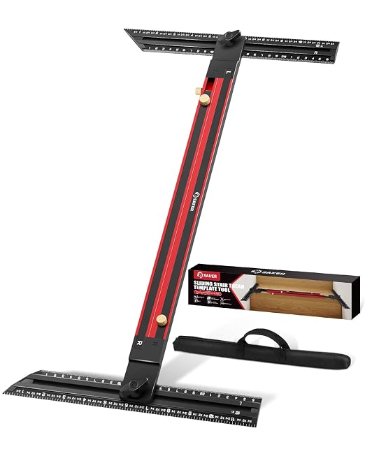 Saker Stair Tread Template Tool, 2026 New Stair Measuring Tool, Stair Tread Jig
