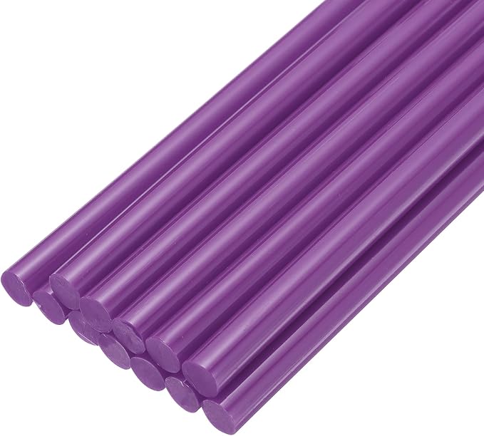 uxcell Mini Hot Glue Sticks for Glue Gun 7mm x 200mm Purple 12pcs