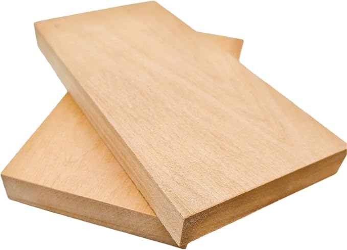 2PCS Unfinished Basswood Blocks