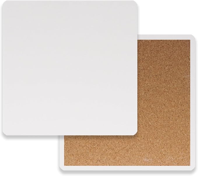 20pcs 4''x4'' Ceramic Tiles for Crafts, Blank Ceramic Coaster for Craft