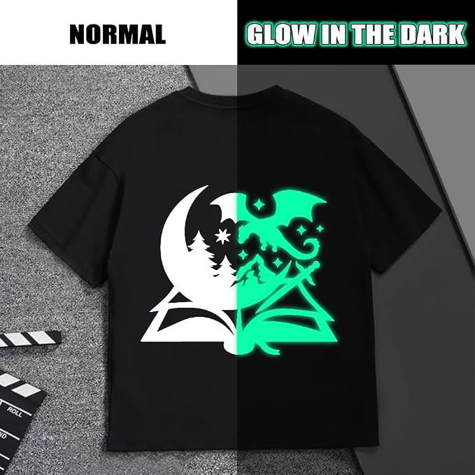 HTVVETUR Glow in The Dark HTV Heat Transfer Vinyl Roll 12 Inch by 10 Feet Iron