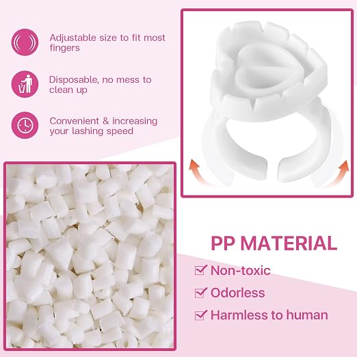 Pretty memory 150 Pcs Glue Rings