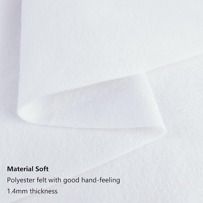 Jtnohx Craft Felt, 1 Square Yard Felt Fabric, 1.4mm Thickness Soft Felt Sheets