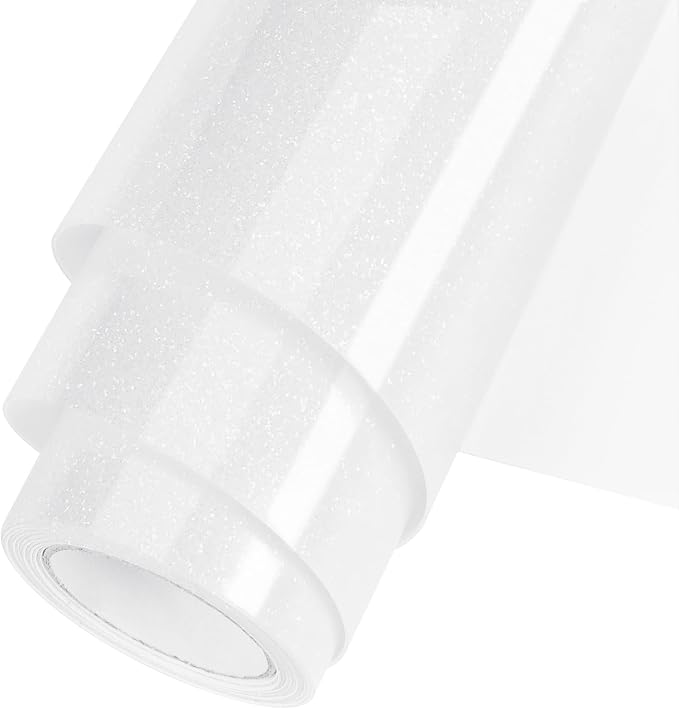 White Glitter HTV Heat Transfer Vinyl Roll 12inch x 5 ft