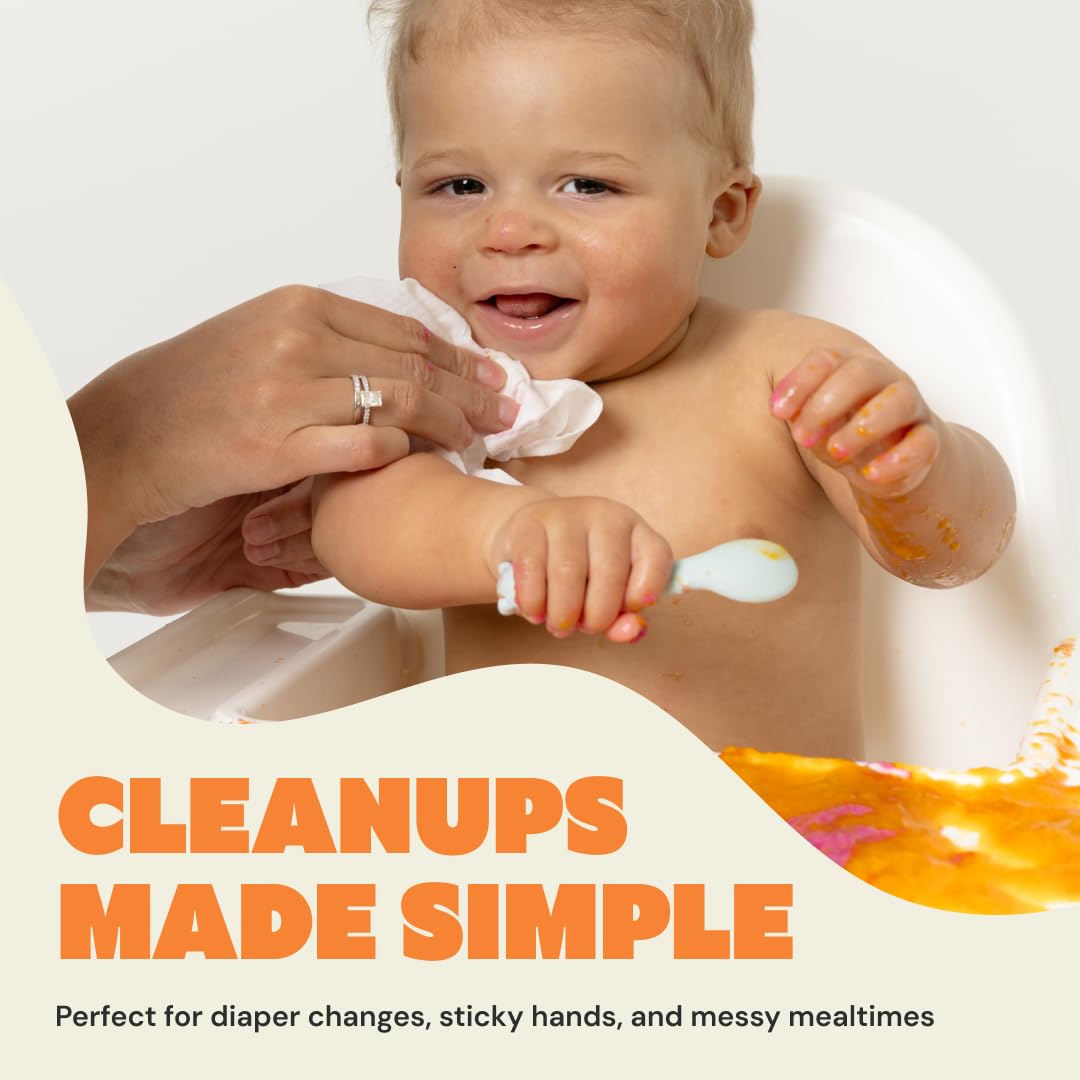 DYPER Baby Wipes Unscented (720 Count) - 99% Water-Based & Hypoallergenic Baby Wipes, Made with Plant-Based Materials, Gentle for Sensitive Skin, Fragrance & Plastic-Free Wet Wipes, 12 Pack