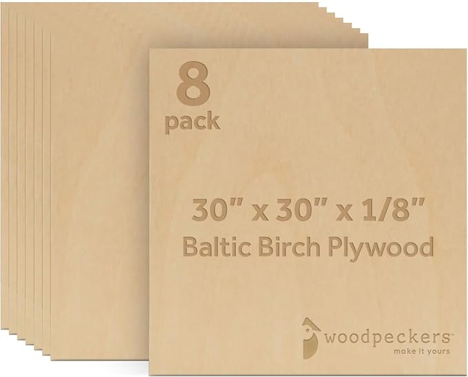 Baltic Birch Plywood 3 mm, 1/8 Inch Craft Wood, B/BB Grade, Stronger Than