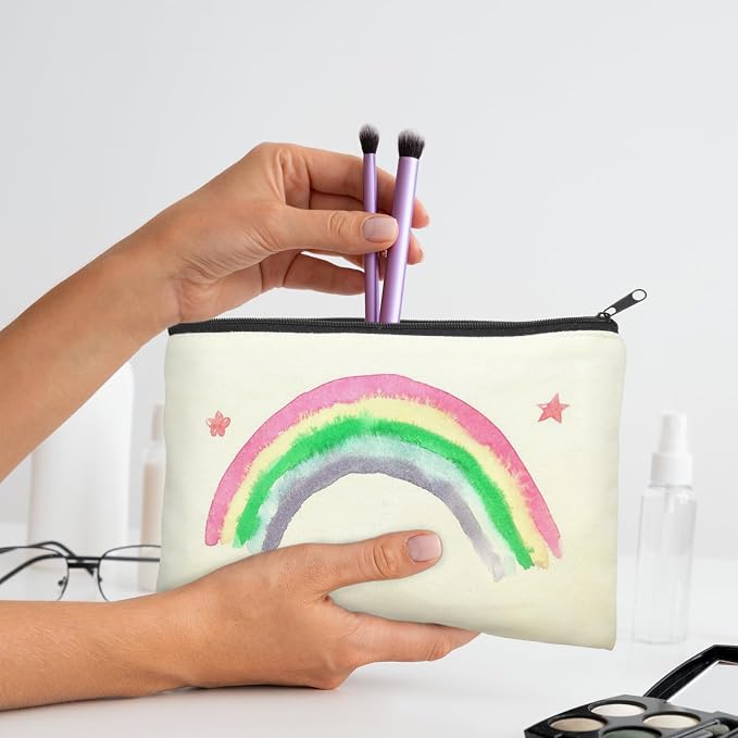 ZeeDix Canvas Zipper Pouch Bulk – 8.3 x 5 Inches Cotton Canvas Pouches
