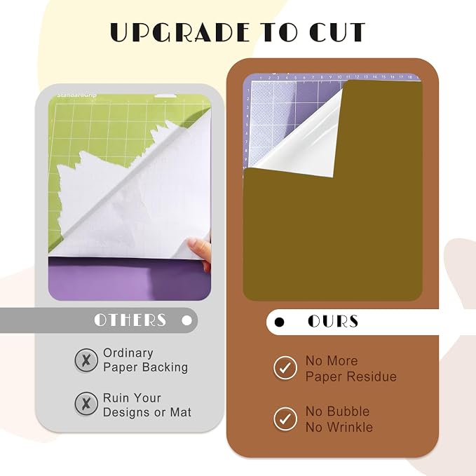 Tintnut Skin Tone Permanent Vinyl 8 Sheets 12x10in Tan Adhesive Vinyl | Solid