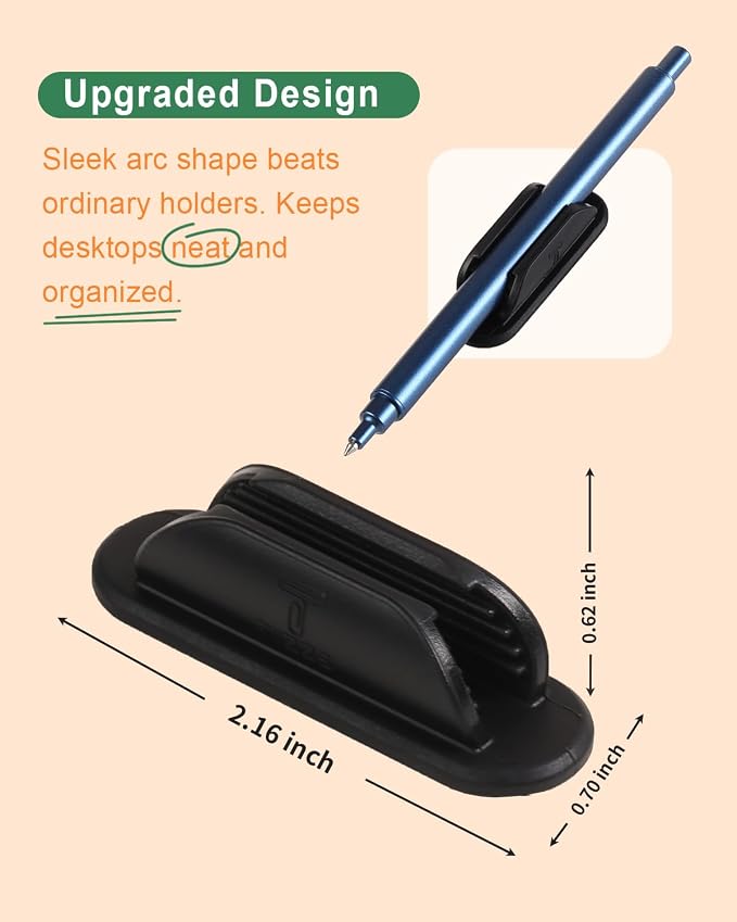 Tiizze Adhesive Pencil Holders for Desk Set of 20