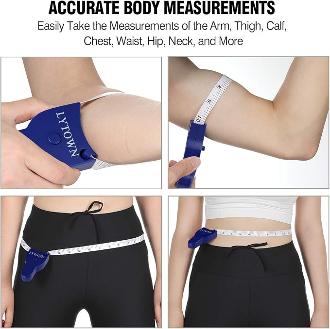 2PCS Body Measure Tape 60inch, Automatic Telescopic Tape Measure