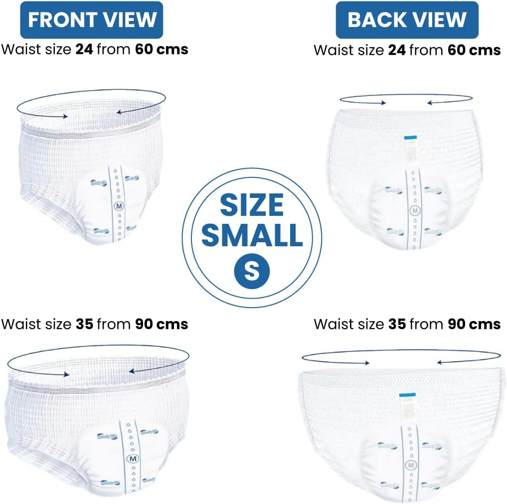 Premium Adult Incontinence Pull Up Diaper Pants 12 Pack High Absorbency (Small)