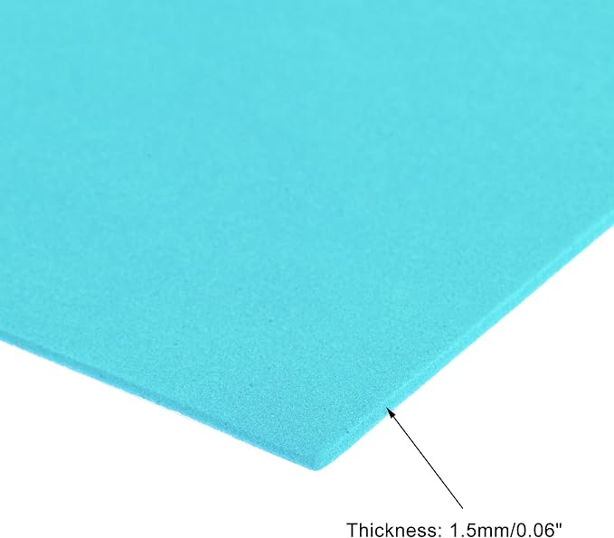 uxcell Blue Green EVA Foam Sheets, 11.8x7.9 in 2mm Thick Handicraft Foam Paper
