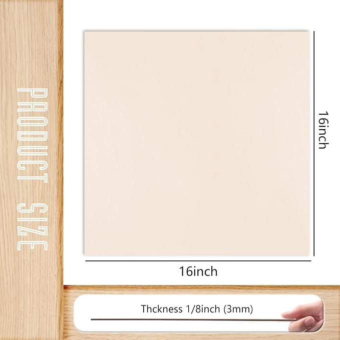 12 Pack Basswood Sheets 1/8x16x16 Inch, Unfinished Wood