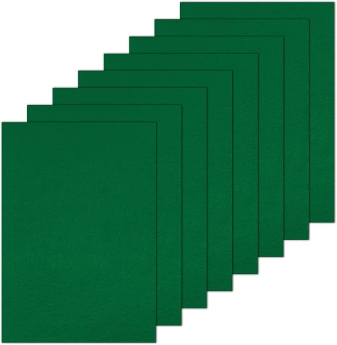 Luomorgo 8 Pcs Stiff Felt, 8 x 12 Inch, 2mm Thick,