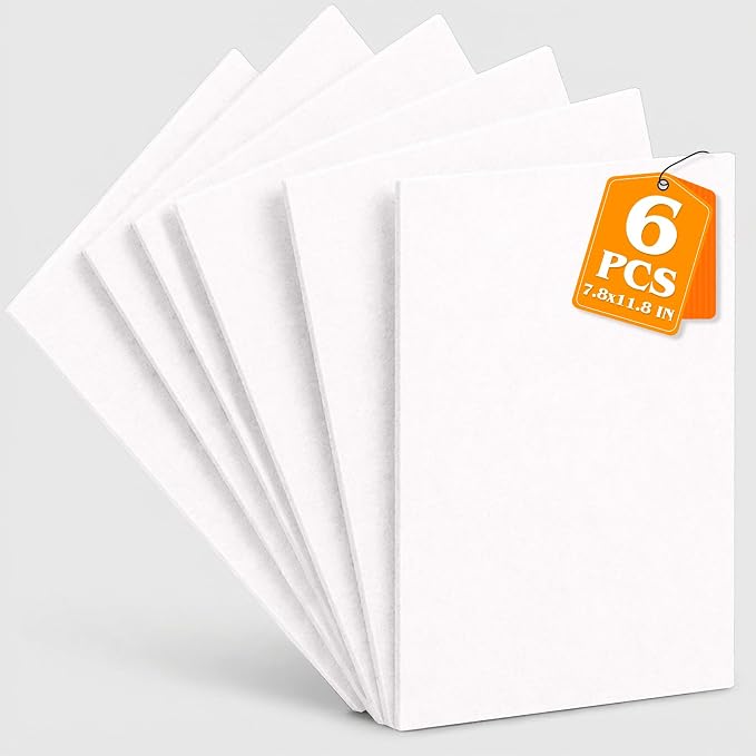 White Stiff Felt Sheets 2mm Thick