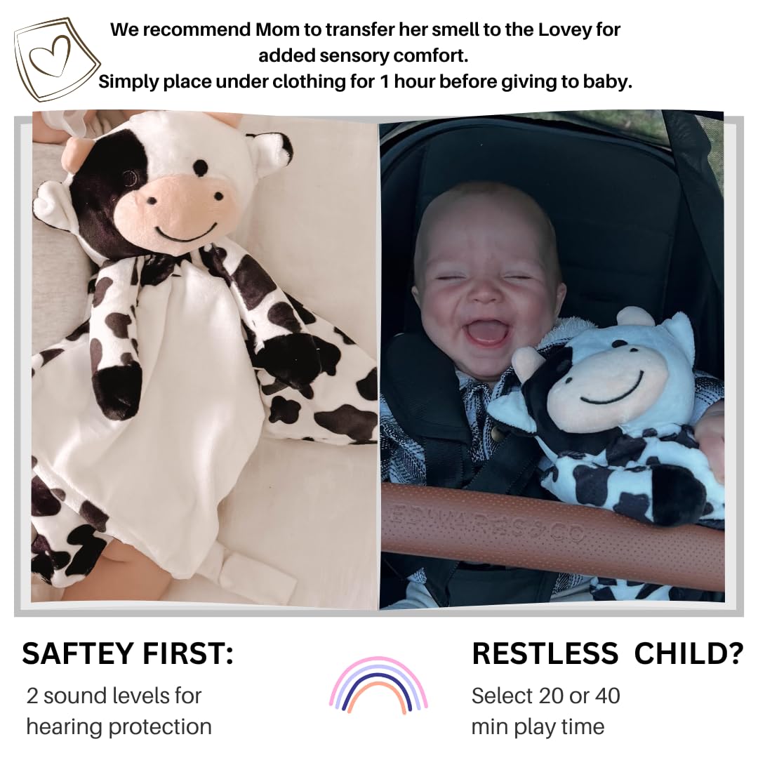 Newborn Gift - White Noise & Lullaby Plush Lovey Helps Speed up Pre-Sleep Calming Routine - Reduce Night Wakeups – More Quality Sleep for Mom – Baby Gift Newborn - Toddler Toy