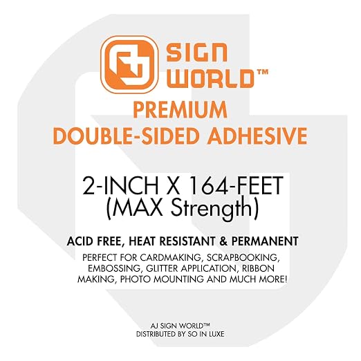Best 2" MAX Strength Thin Permanent Double-Sided Tape