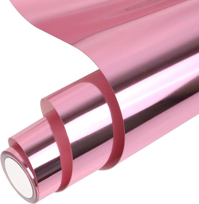 Pink Heat Transfer Vinyl Roll, Soft Metallic Foil HTV
