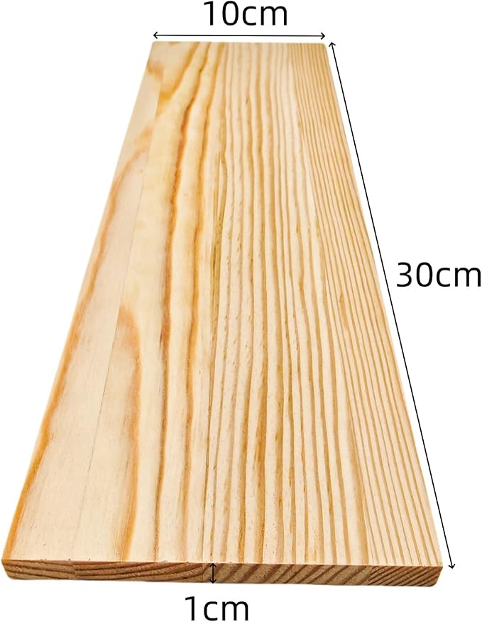 3PCS Rectangle Wood Boards Unfinished Wood Blocks