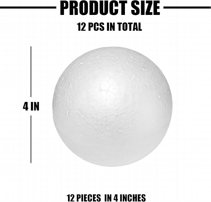 Styrofoam Balls 4 Inch, DIY Craft Giant Foam Ball