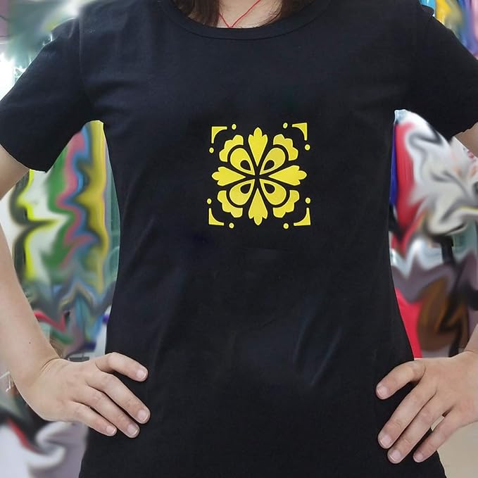 guangyintong Heat Transfer Vinyl Yellow HTV Rolls, Glossy Surface Yellow HTV