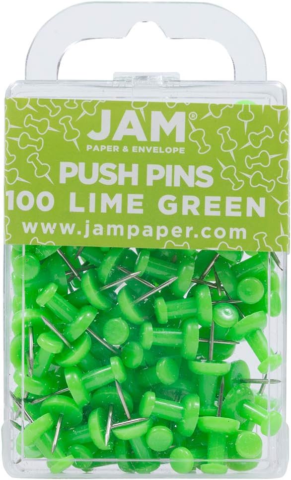 JAM PAPER Colorful Push Pins