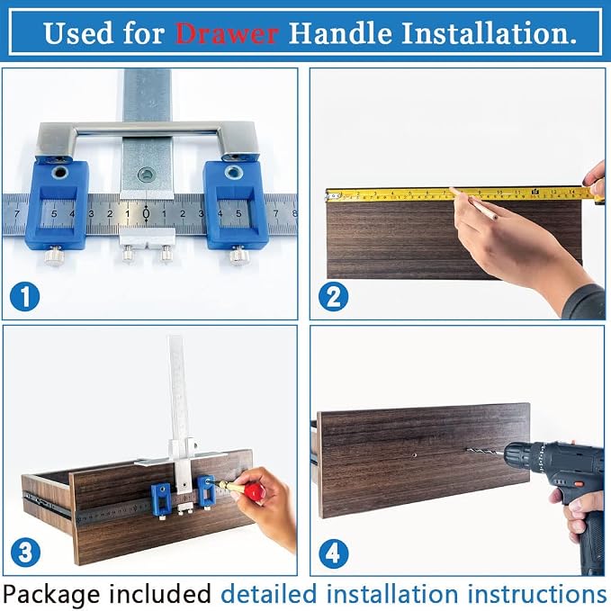 King&Charles Metal Cabinet Hardware Jig & Auto Center Punch Set | Avoid Jitter
