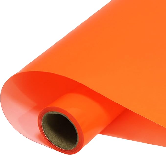 FUNKAKA Fluorescent Orange HTV Heat Transfer Vinyl Rolls