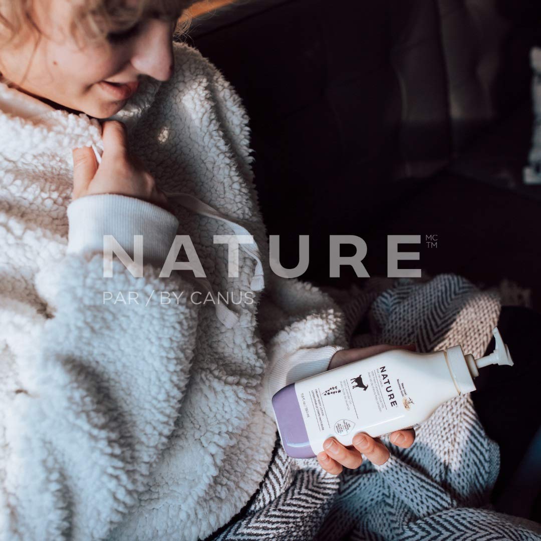 Nature by Canus Lavender Goat Milk Body Lotion, 11.8 oz - Creamy Moisturizer for Sensitive, Dry Skin, Rich in Vitamins A, B3, Zinc & Selenium