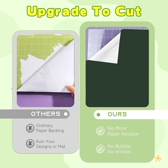 Tintnut Green Permanent Vinyl Permanent Adhesive Vinyl 8 Sheets 12''x10'' |