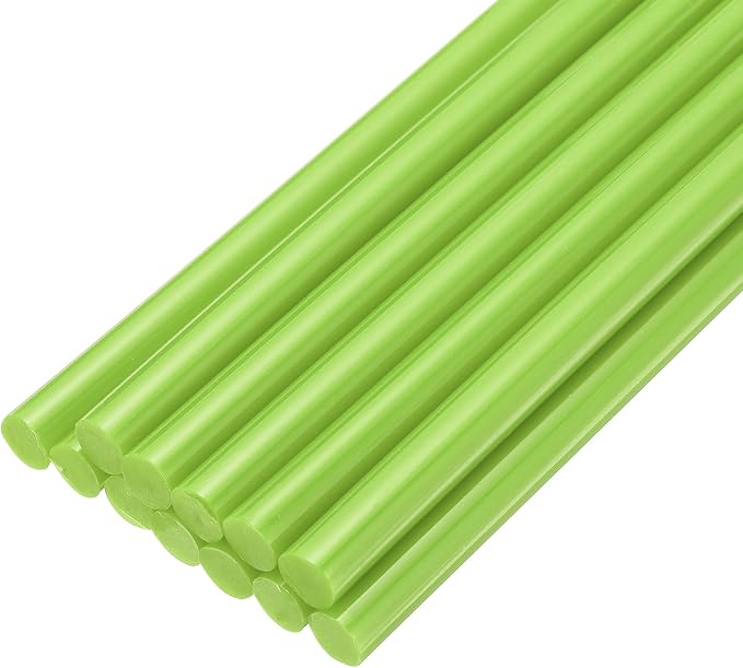 uxcell Mini Hot Glue Sticks for Glue Gun 11mm x 200mm Light Green 12pcs
