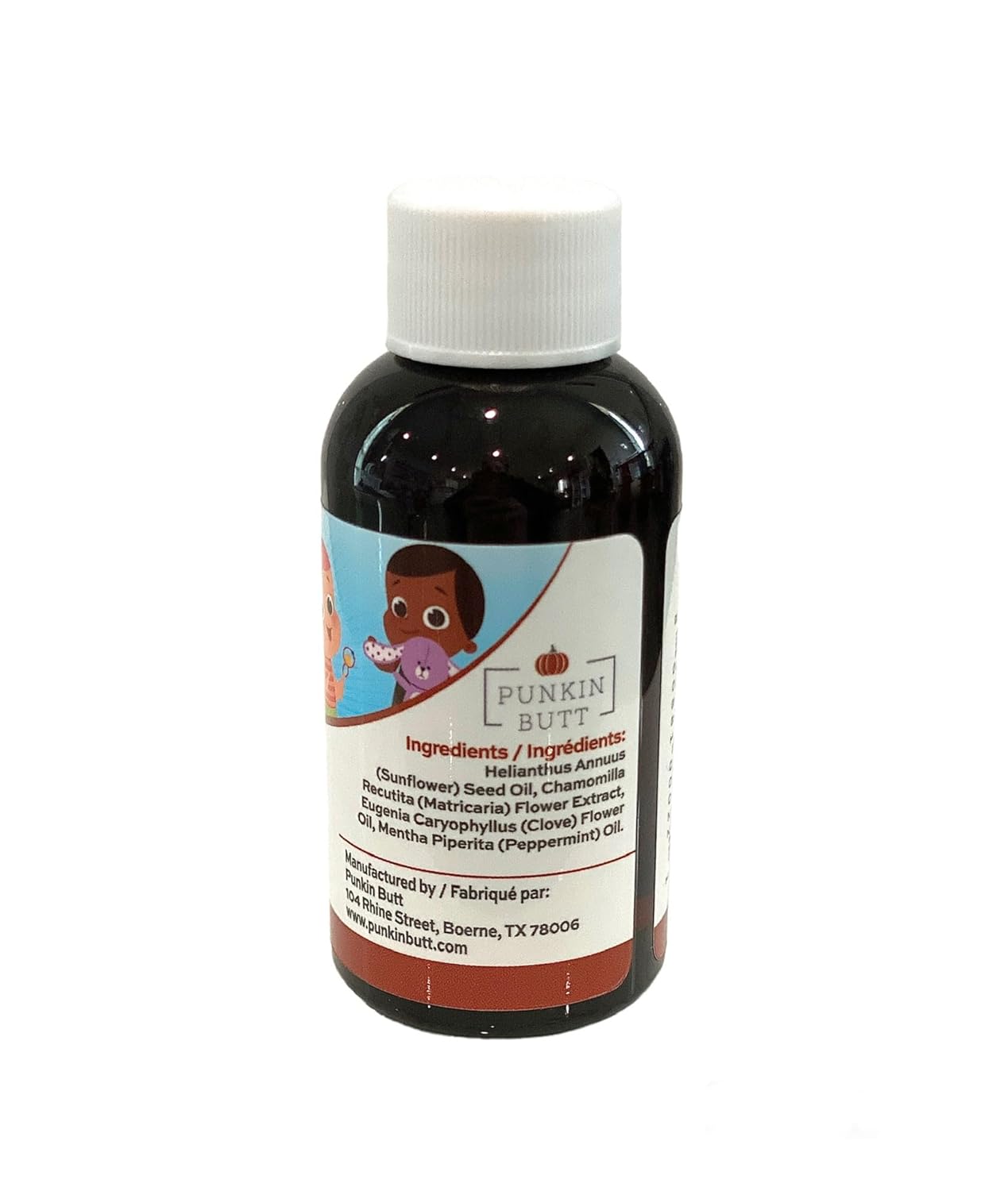 Punkin Butt Teething Oil - 2 oz - 100% Natural, for Babies - Proprietary Blend Includes Chamomile, Sunflower, Peppermint, and Clove - Baby Teething Relief with No Added Chemicals (2 Ounce)
