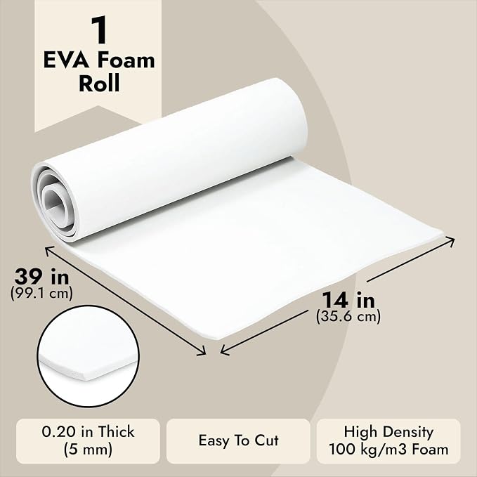 Bright Creations 5mm White EVA Foam Roll Sheet