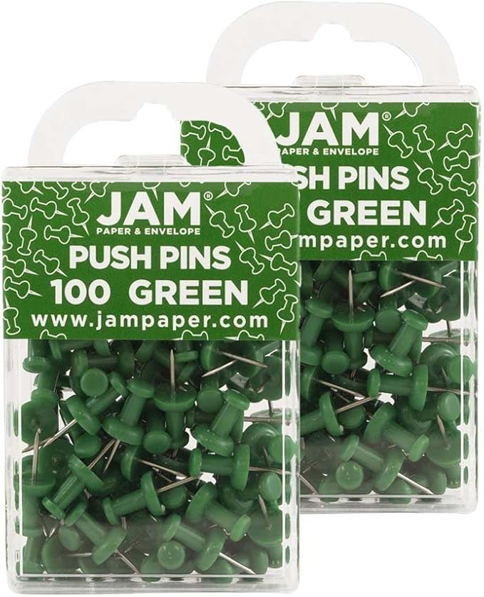 JAM PAPER Colorful Push Pins