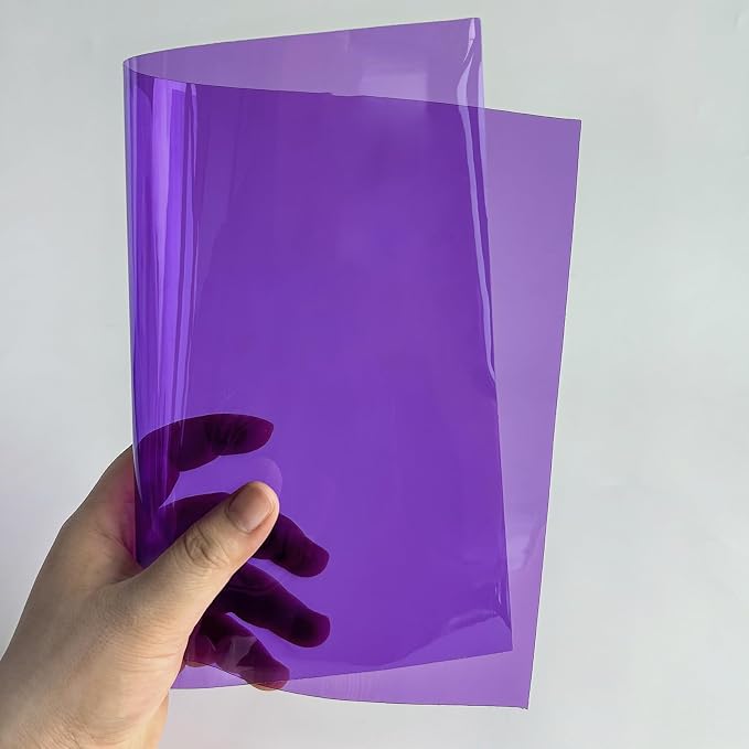 Transparent PVC Faux Leather Sheets, Glossy Waterproof Clear Vinyl Fabric