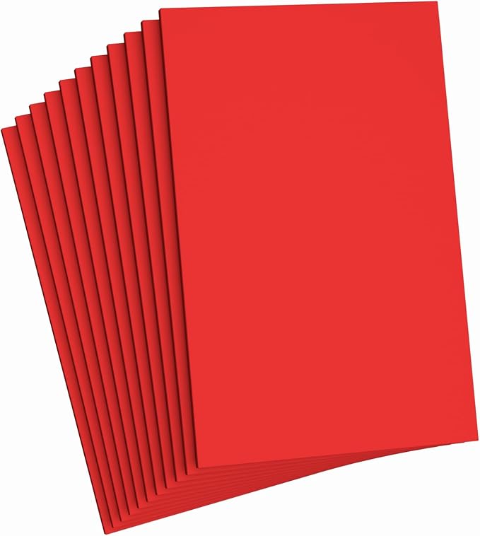 Do²ping Red Foam Sheets Crafts, 8.5x5.5 Inch Eva Craft Foam Paper