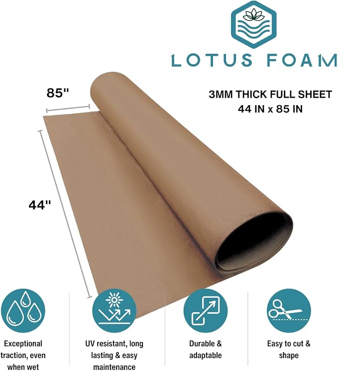 LotusFoam EVA Foam Sheet 3mm – 44"x 85" Craft Foam