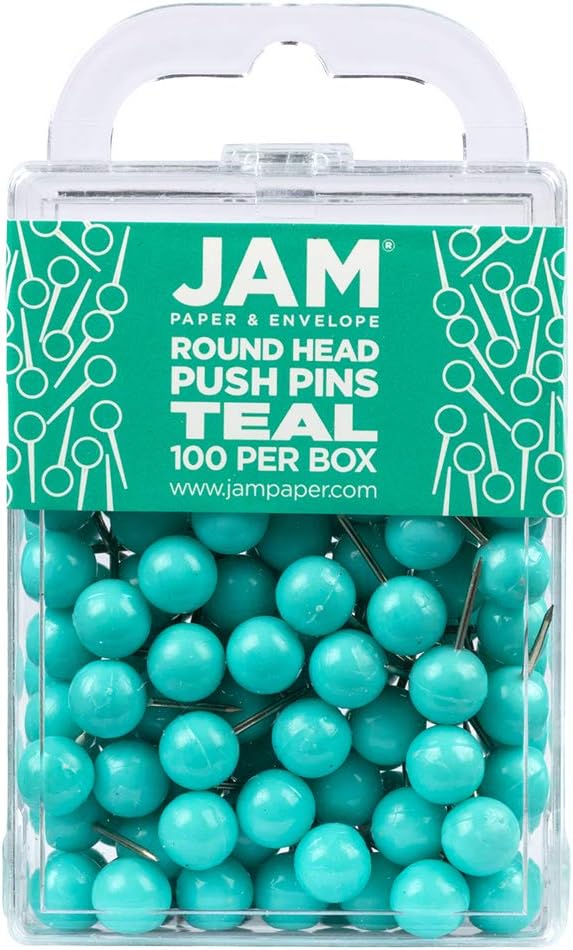 JAM PAPER Colorful Push Pins