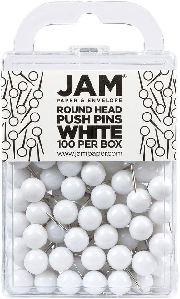 JAM PAPER Colorful Push Pins