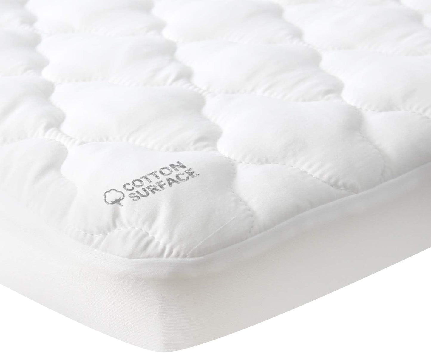 Waterproof Mini Crib Mattress Pad Sheets Fitted, Cotton Fabric Mini Crib Protector, Fits Dream On Me Folding Playard Mattress, Baby Playard Sheets Cover