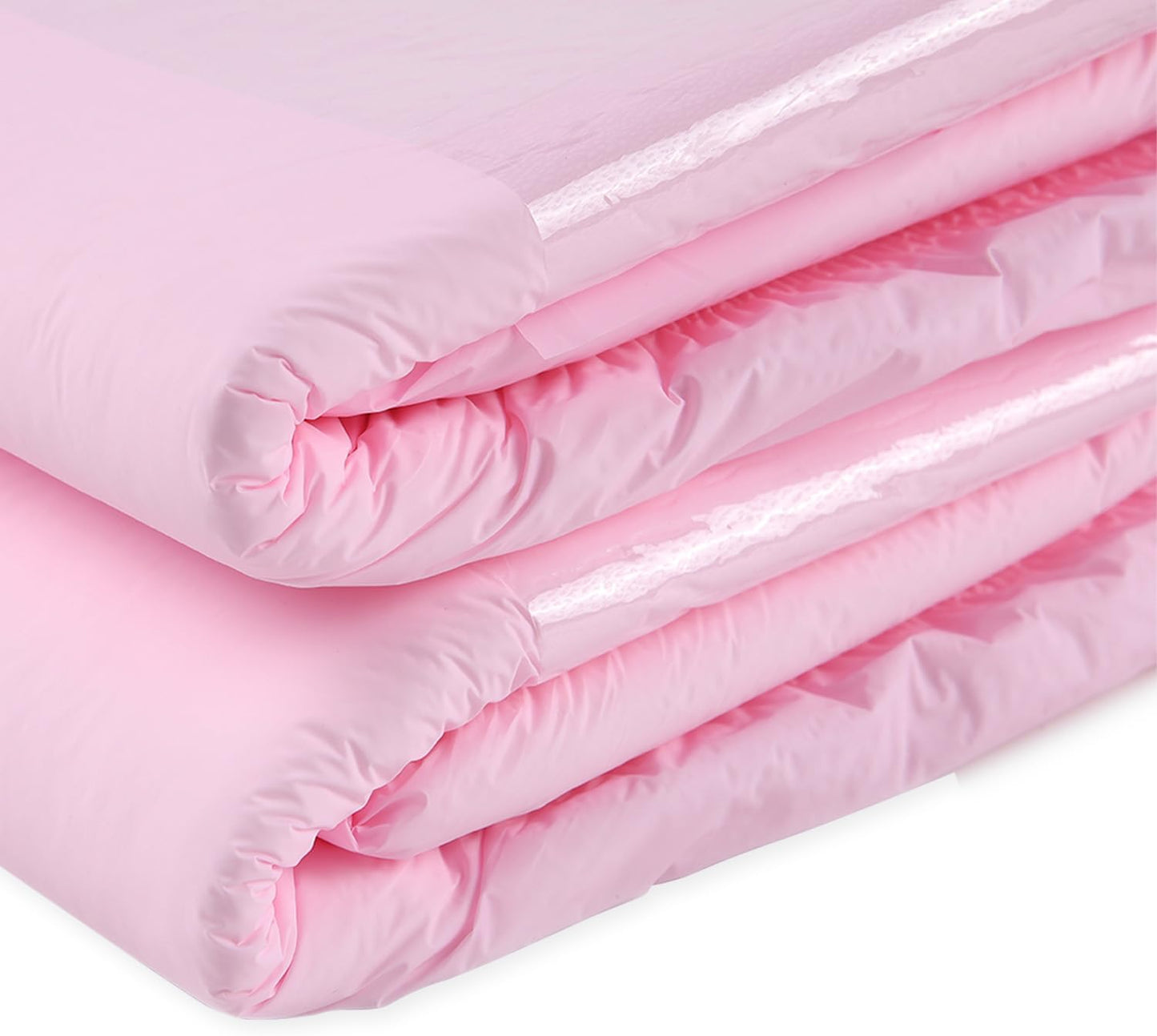 CutiePlusU Disposable Adult Diaper Heavy Absorption Dry Surface Adult Diapers All Night- Pink 10 Pieces (Medium 28"-38")