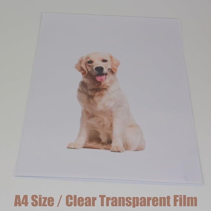 10-Pack A4 Colored PVC Flexible Plastic Sheets, 0.3mm Clear Transparent Film