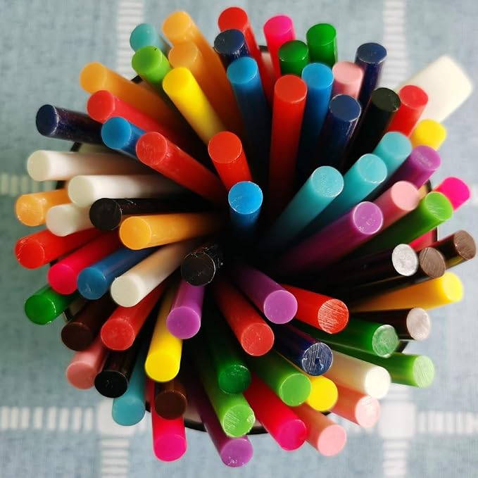 Ewparts 14-Color Hot Glue Sticks, school projects, home decor, and holiday